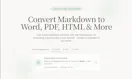 MD To - Markdown Converter