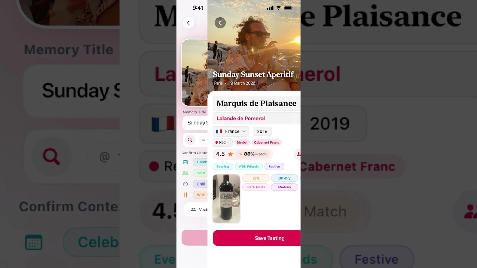 Wiona: Wine Journal screenshot 1 (video preview)