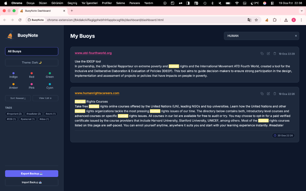 BuoyNote - Screenshot 2 showing product features and functionality