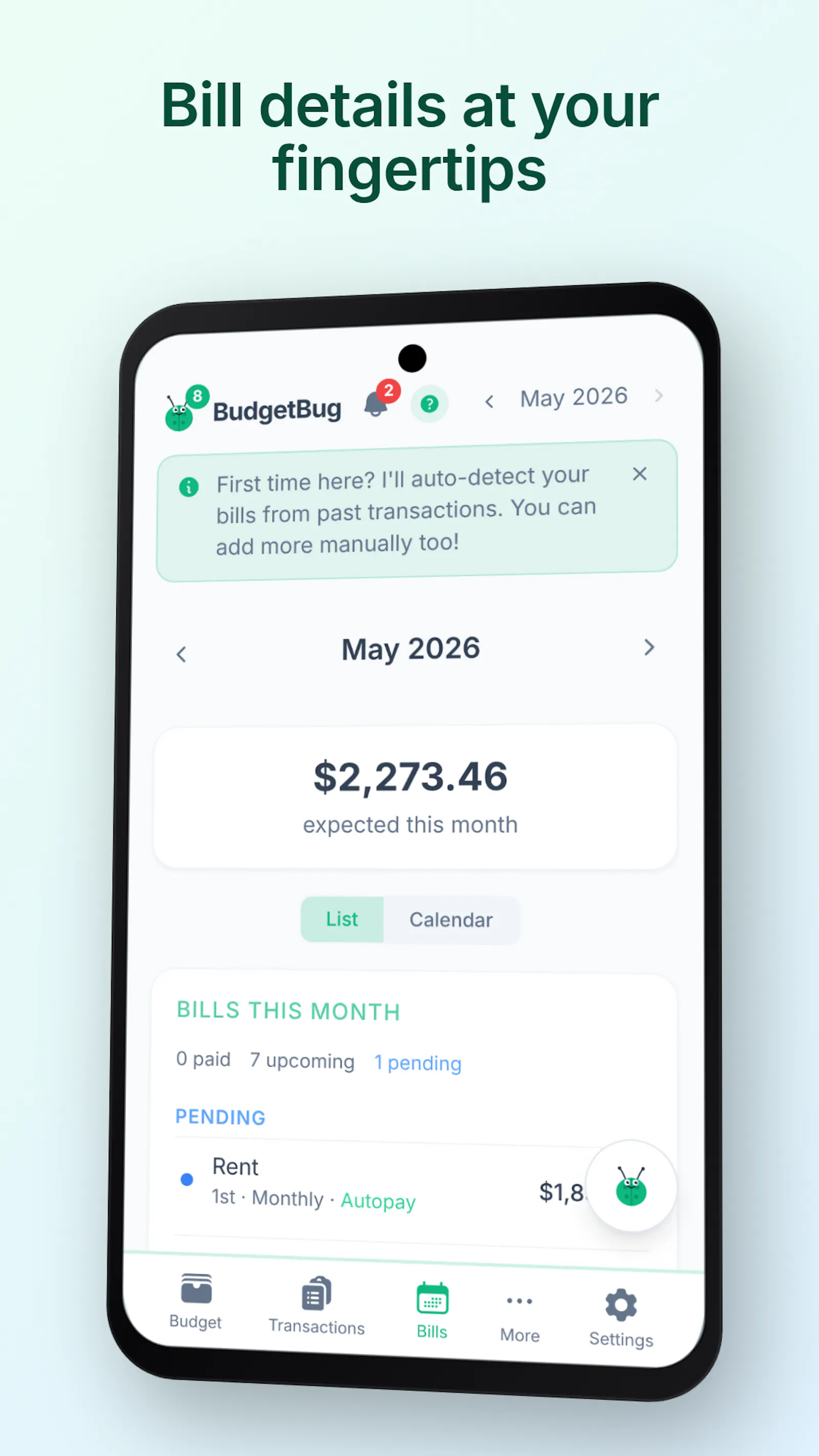 BudgetBug screenshot 5