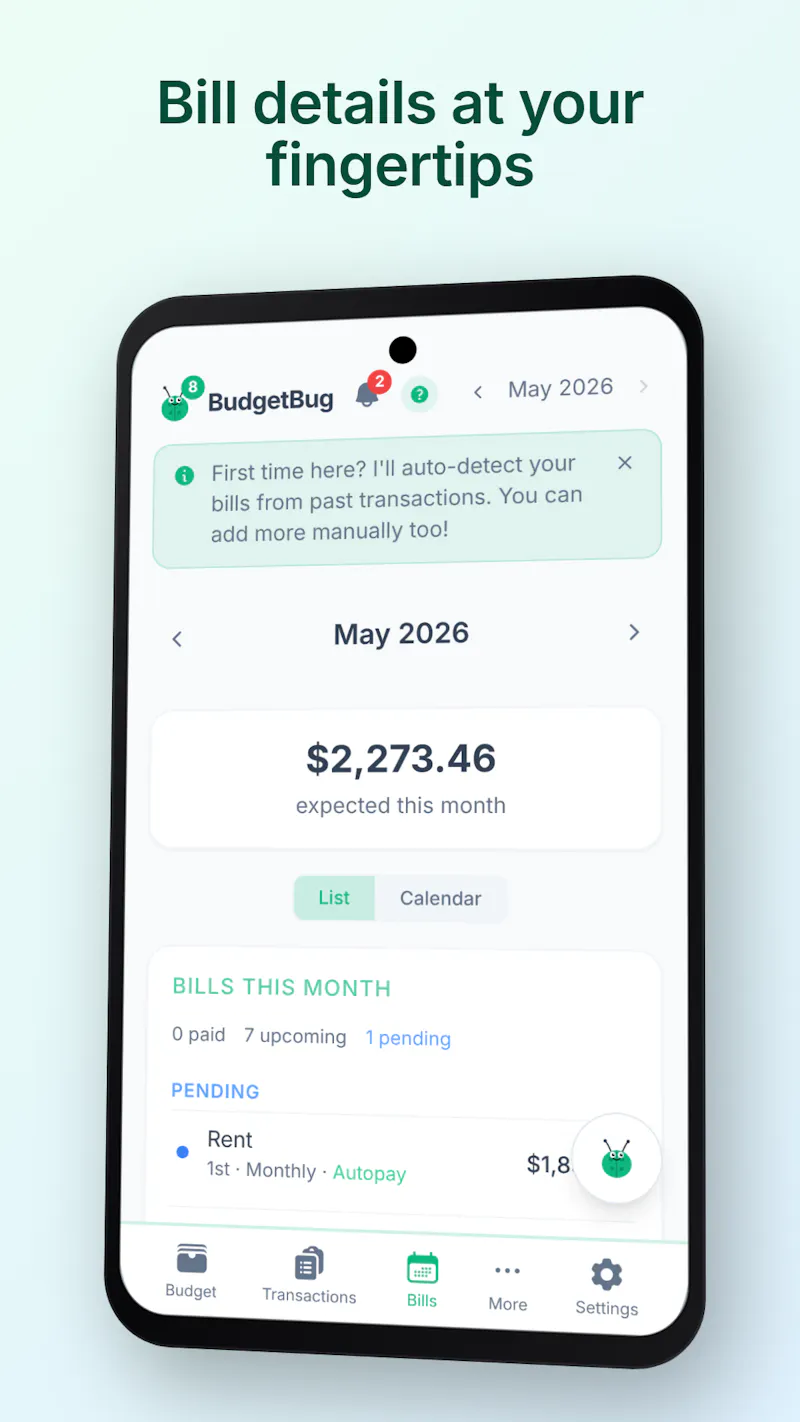 BudgetBug screenshot 5