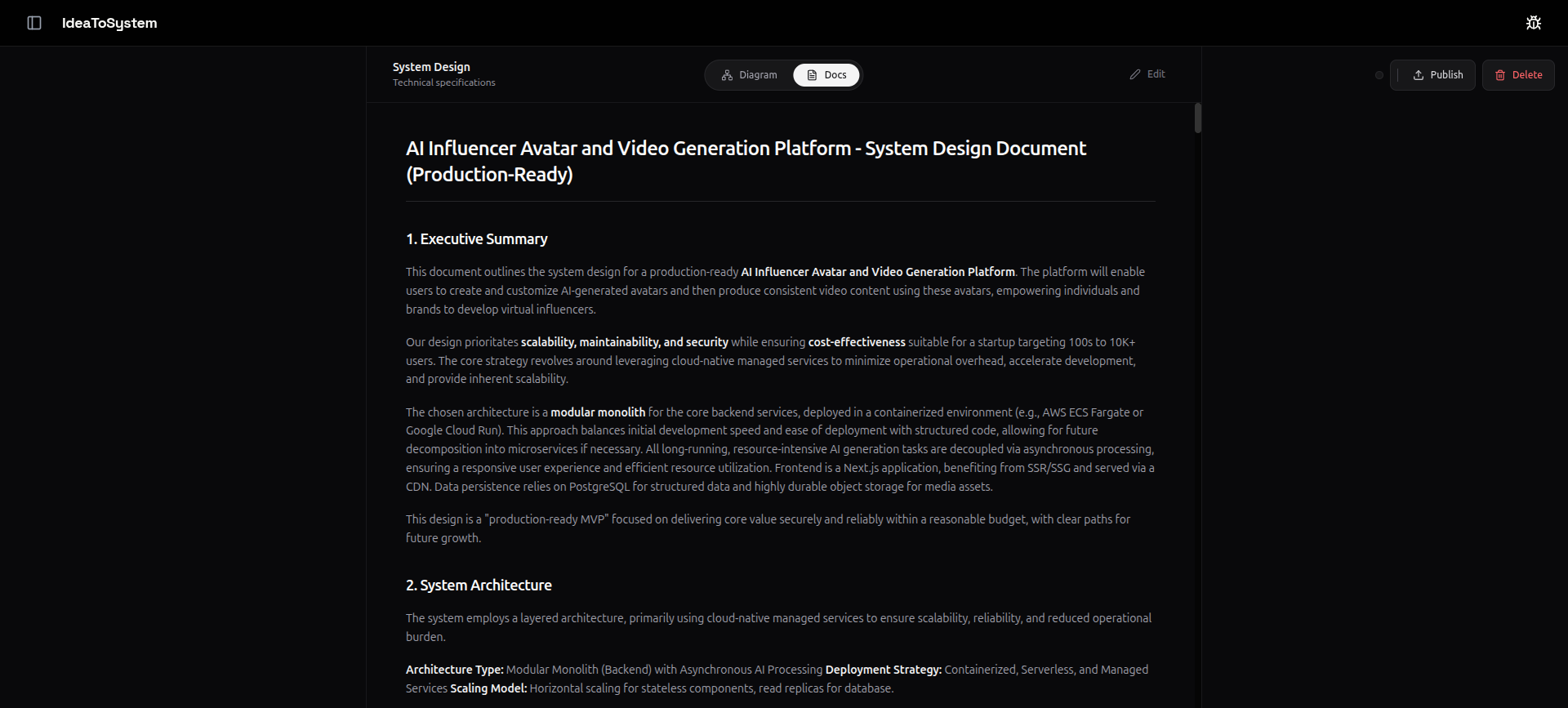 IdeaToSystem - Screenshot 4 showing product features and functionality