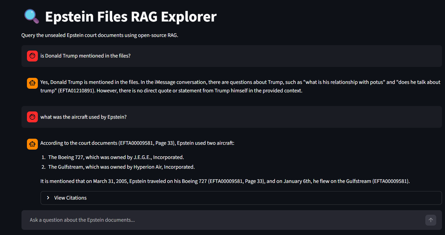 Epstein Files RAG gallery image