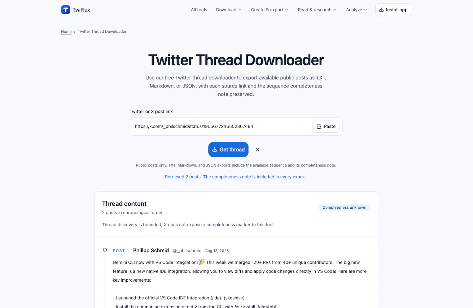 TwiFlux screenshot 2