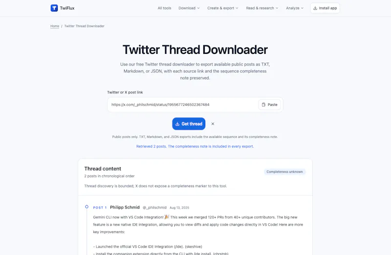 TwiFlux screenshot 2