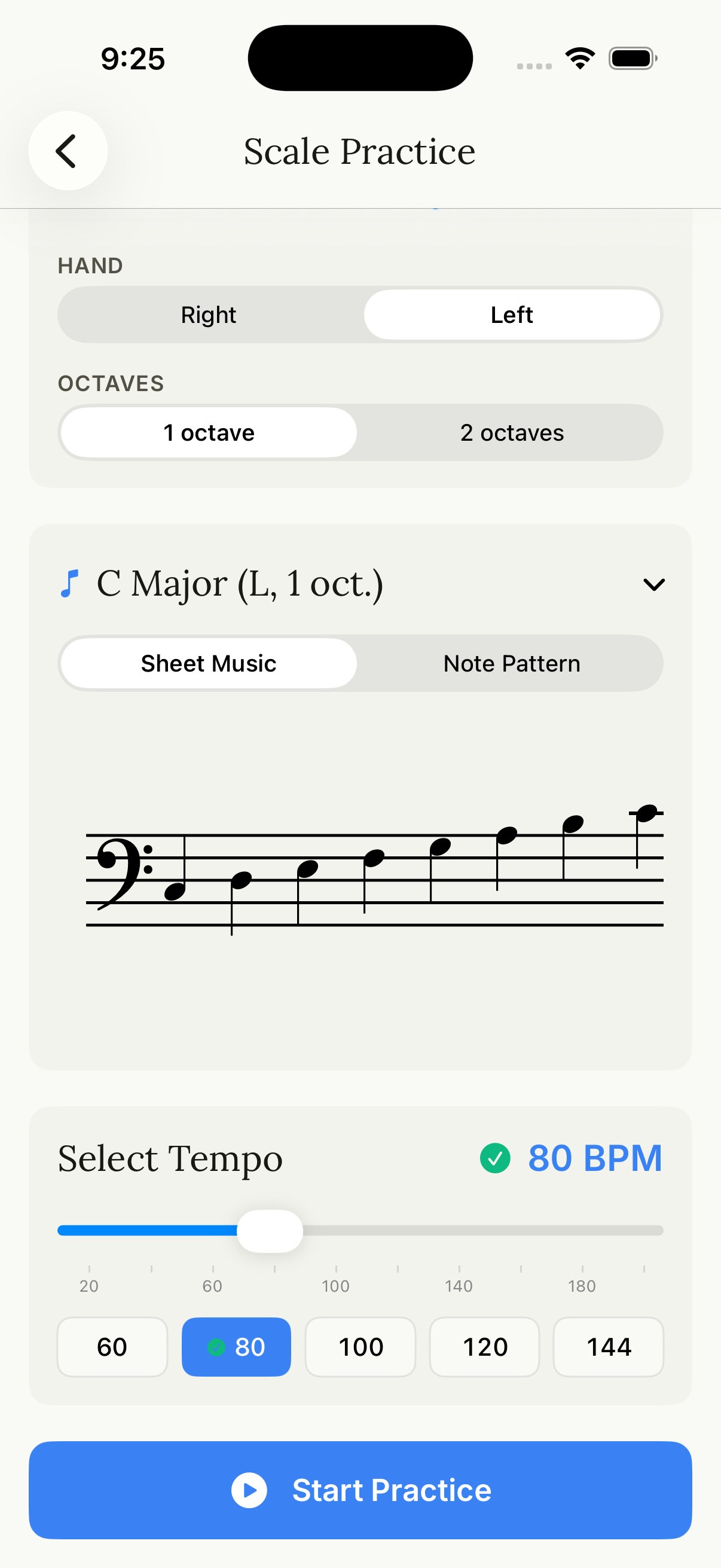 Scale Study: tempo practice gallery image