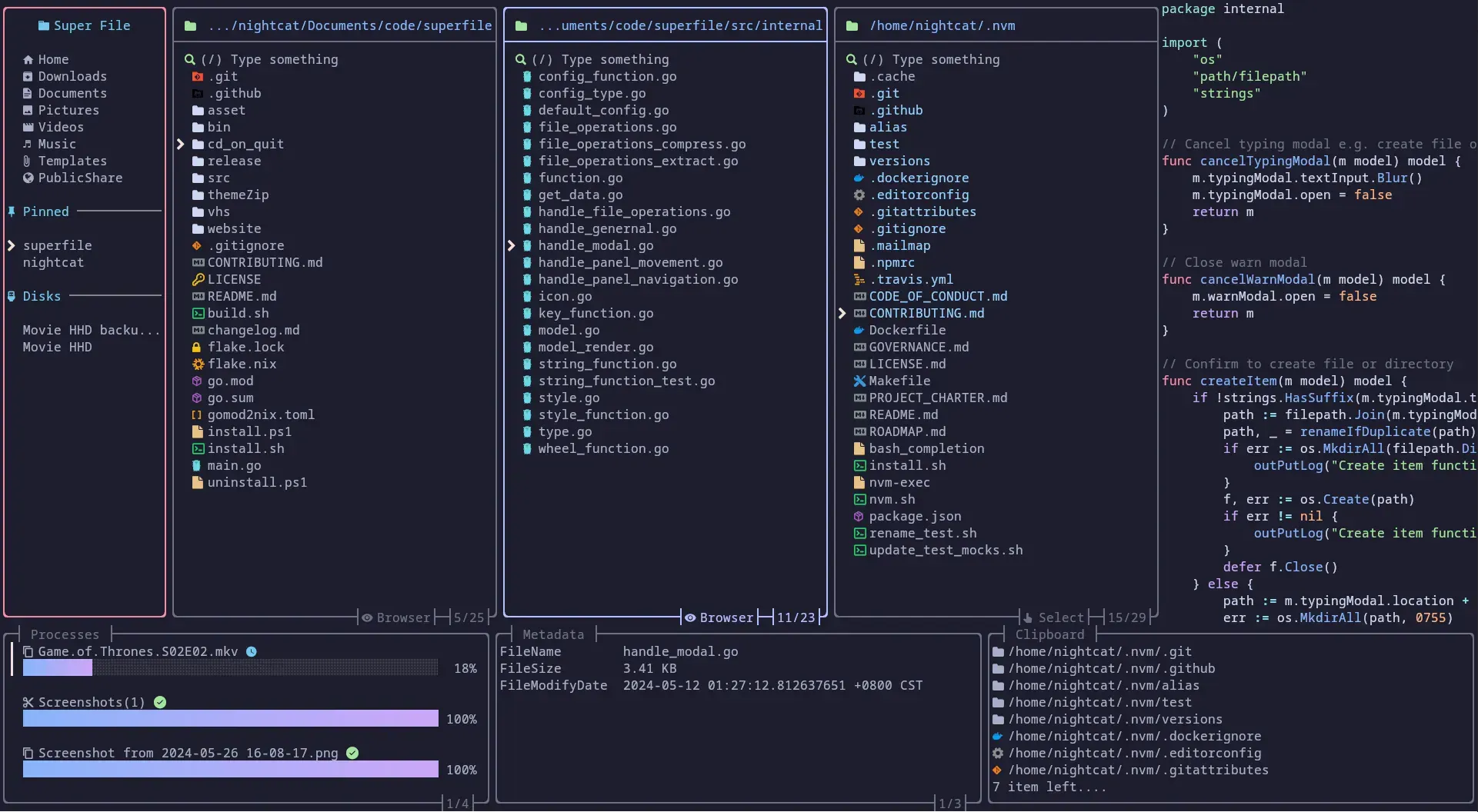 superfile screenshot 2