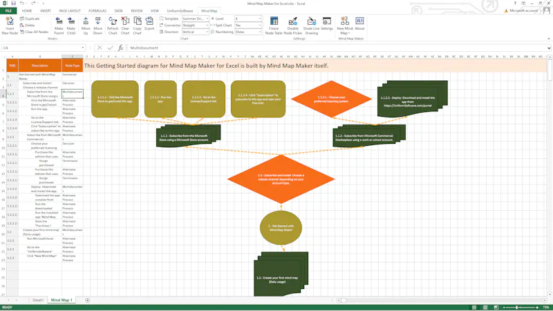 Mind Map Maker for Excel screenshot 3