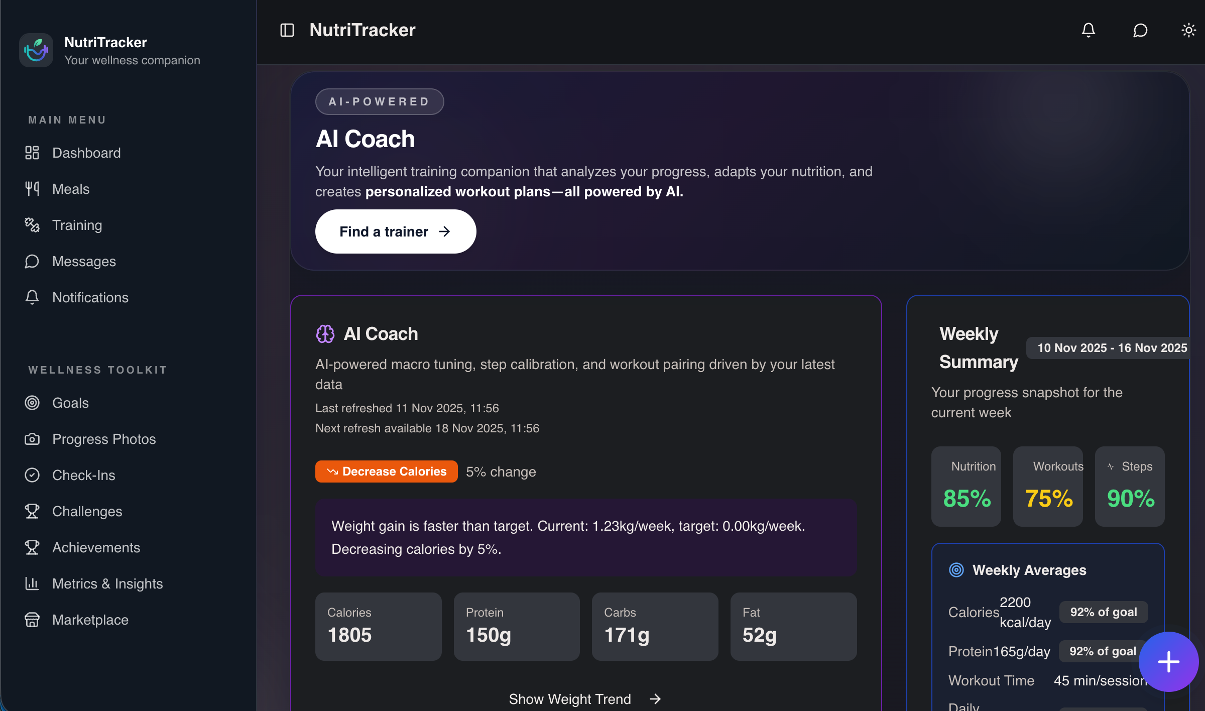 NutriTracker gallery image