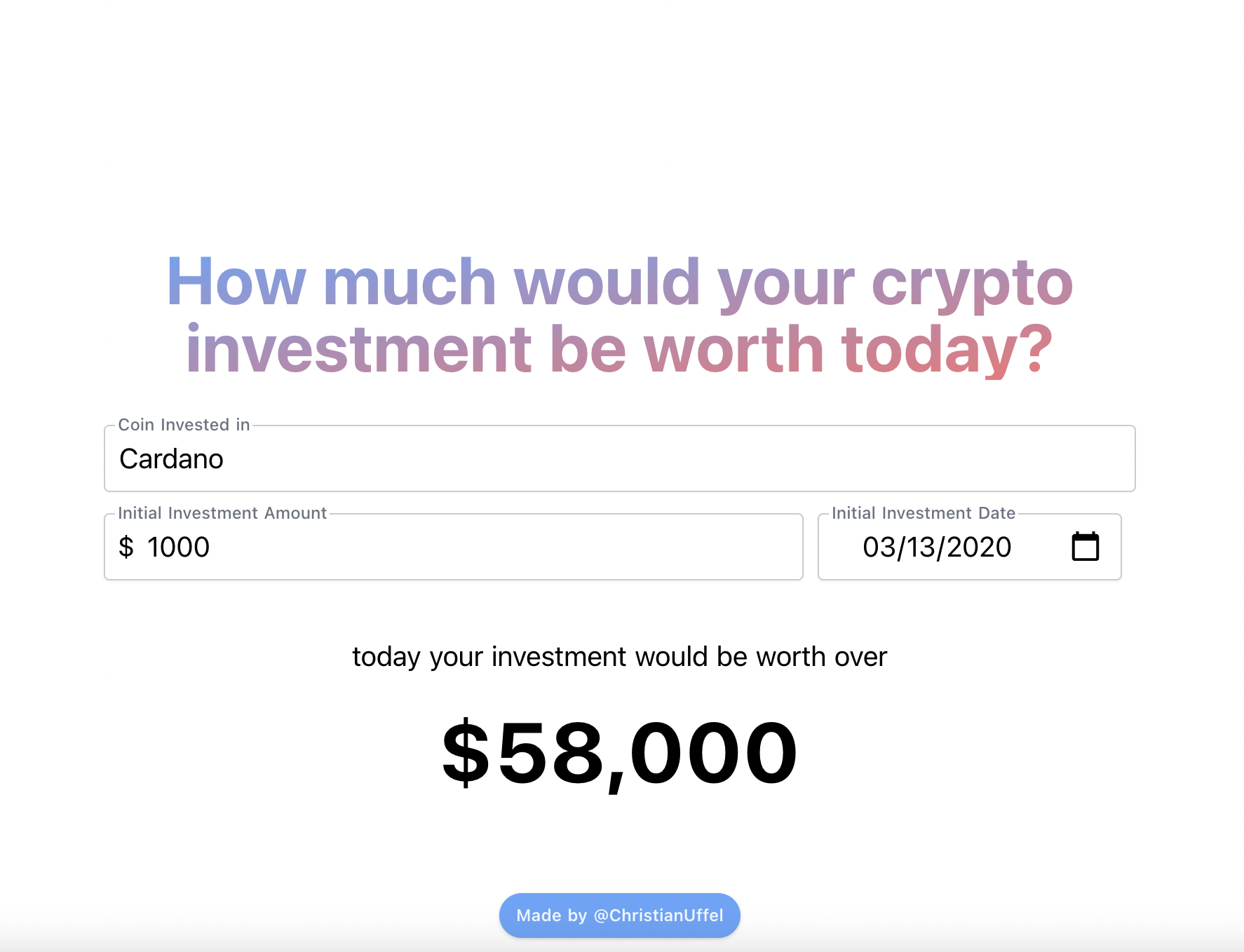 If You Bought Crypto When gallery image