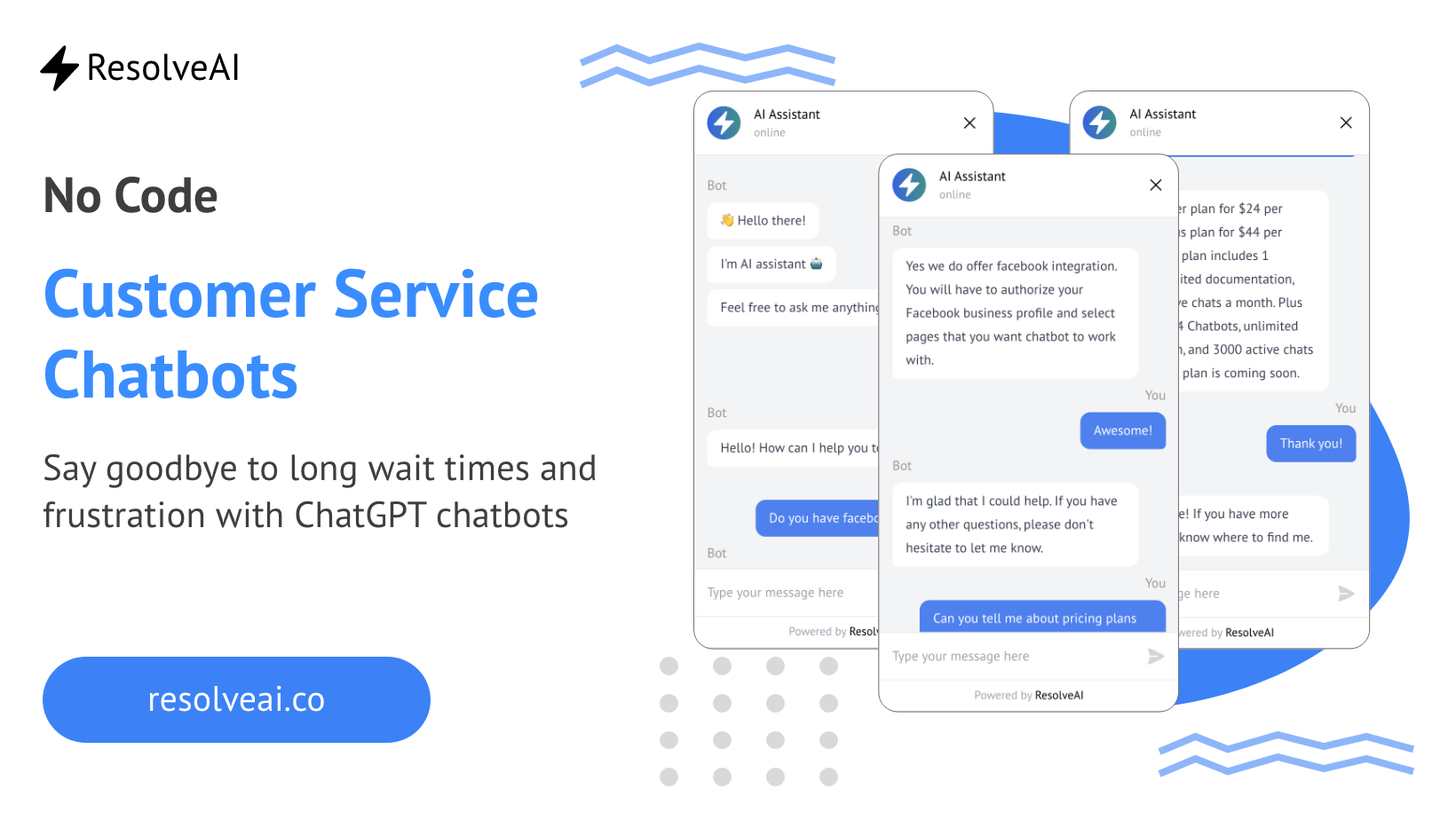 startuptile ResolveAI-ChatGPT powered customer service chatbots