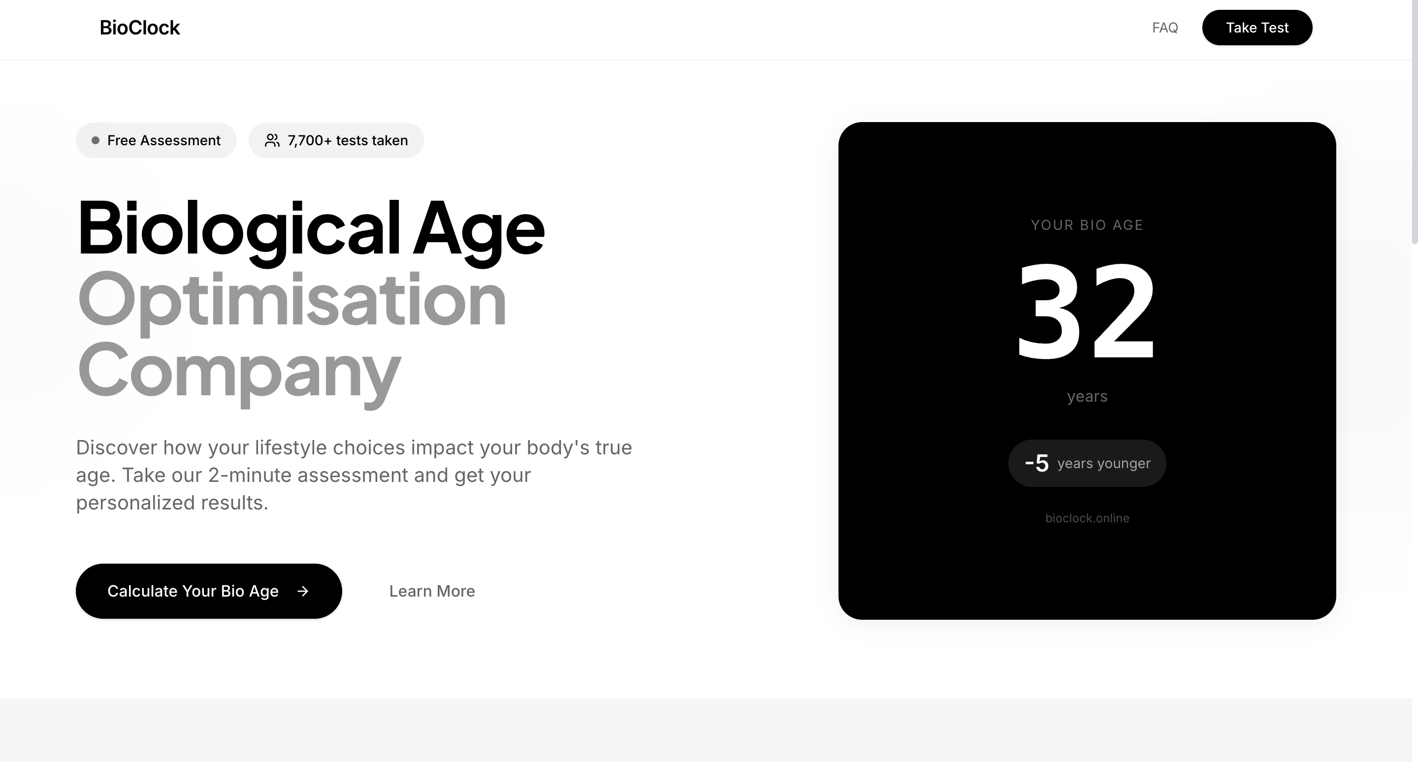 BioClock - Main product screenshot demonstrating key features and user interface