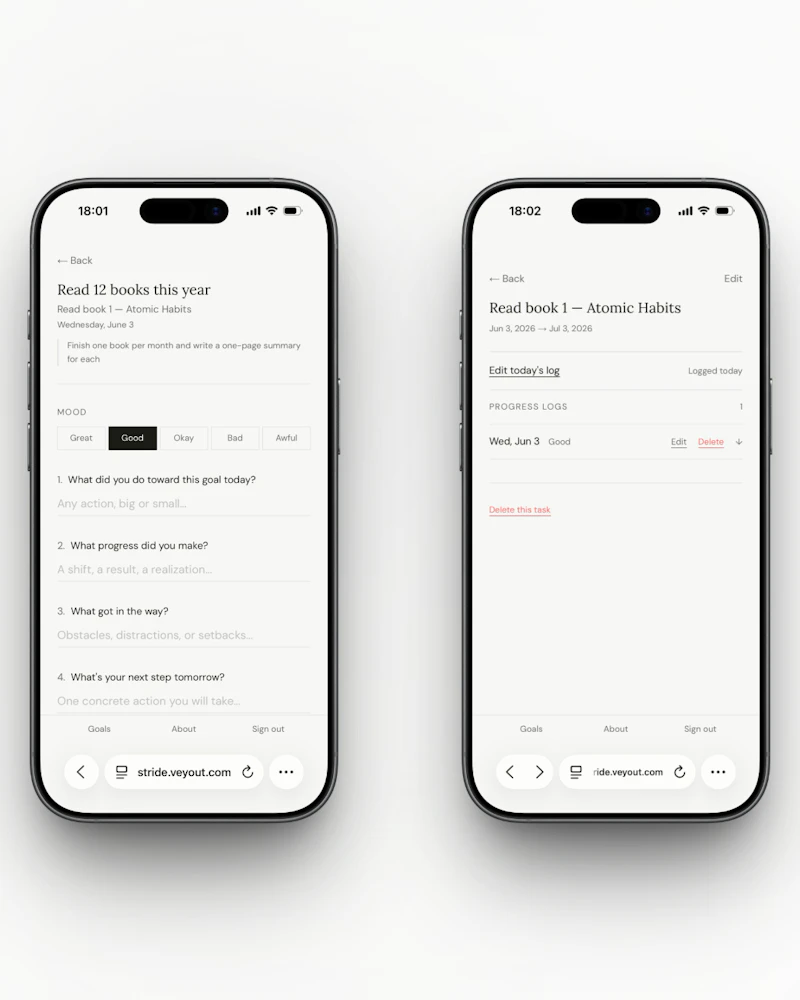 Stride — Goal Progress Journal screenshot 4