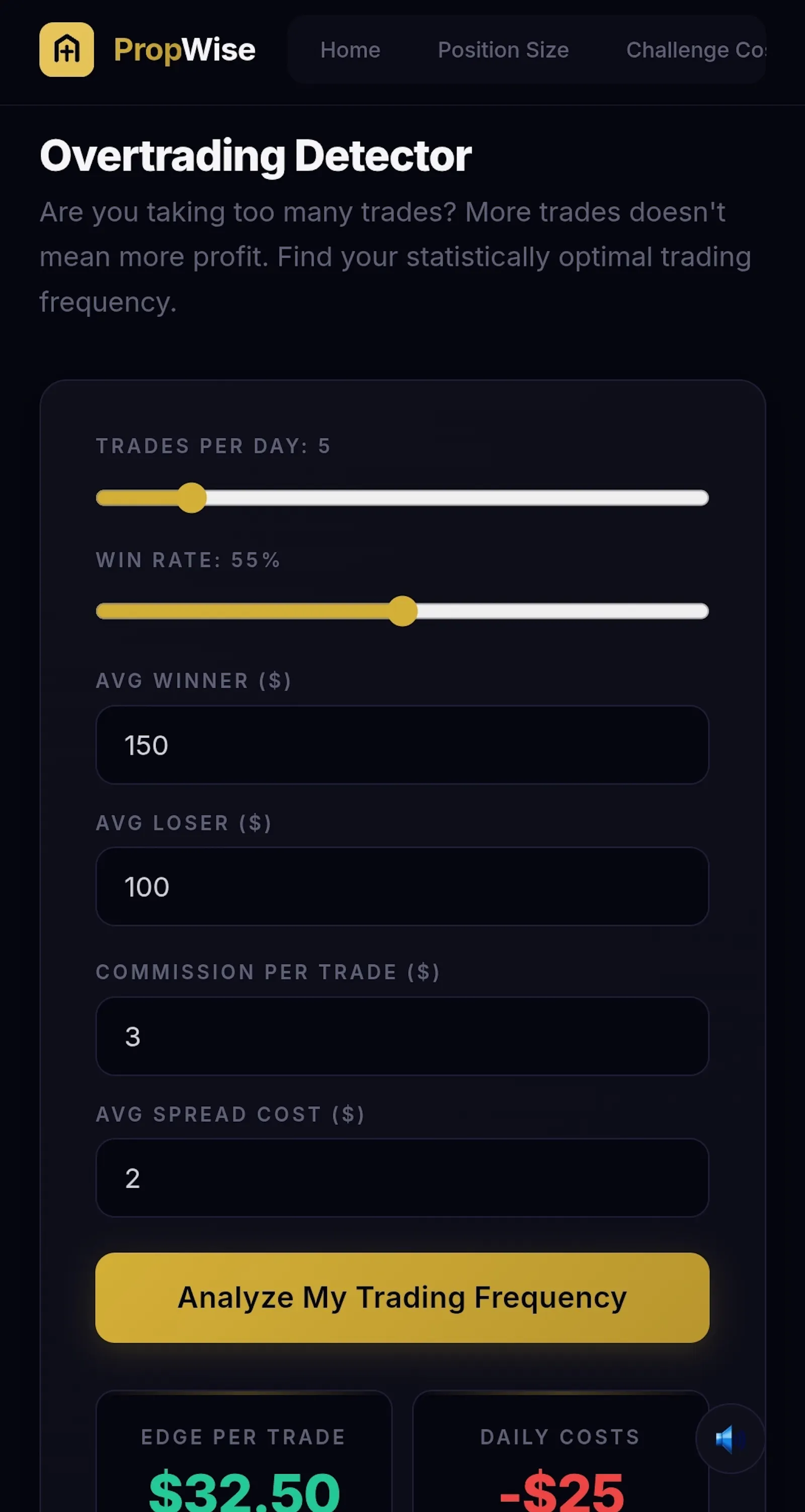 PropWise — Free Prop Firm Tools screenshot 6