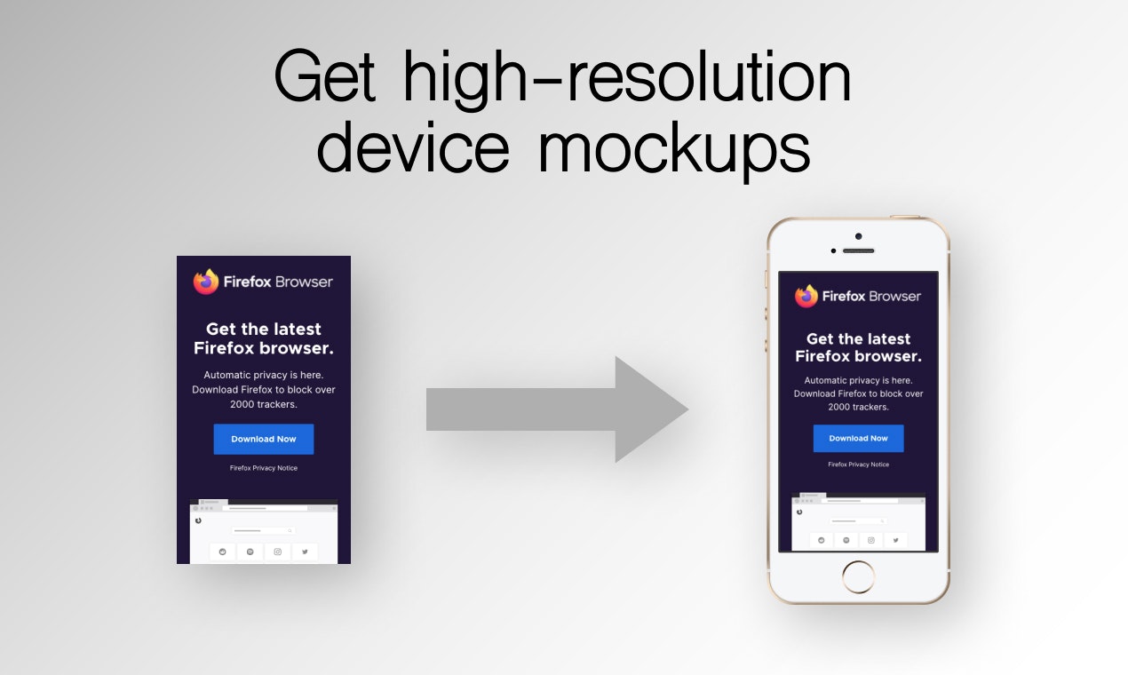 Download Device Shots Generate High Resolution Device Mockups Using A Screenshot Product Hunt