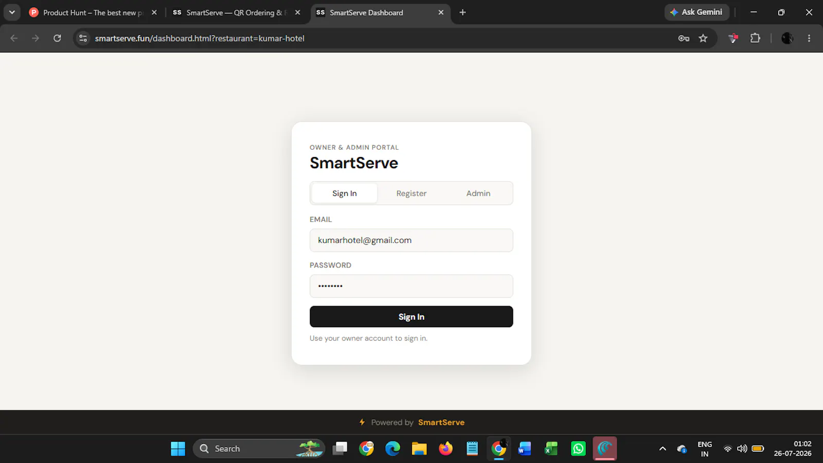 SmartServe  screenshot 1