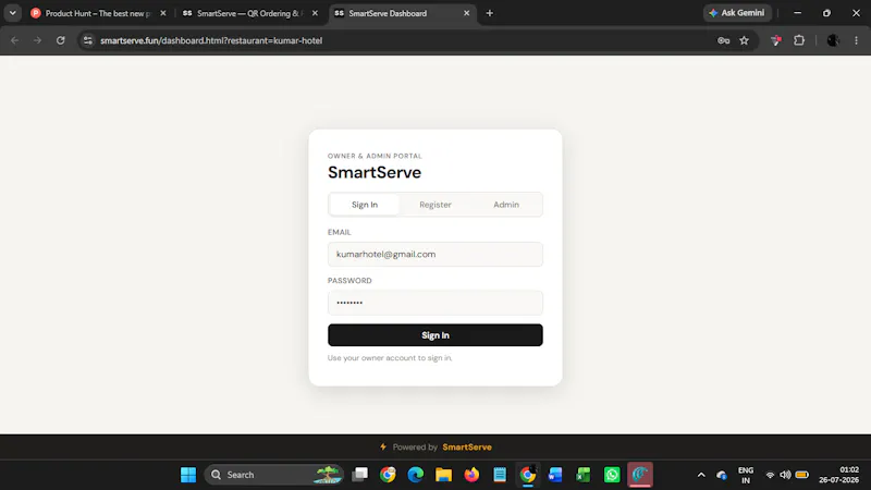 SmartServe  screenshot 1