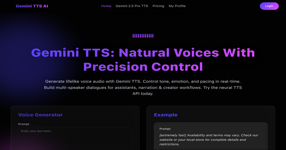 Gemini TTS gallery image