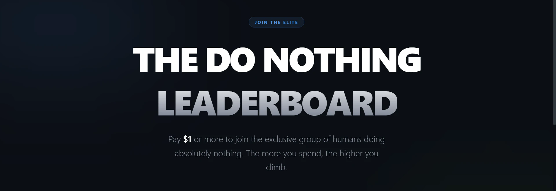 The Do Nothing Leaderboard 대표 미리보기
