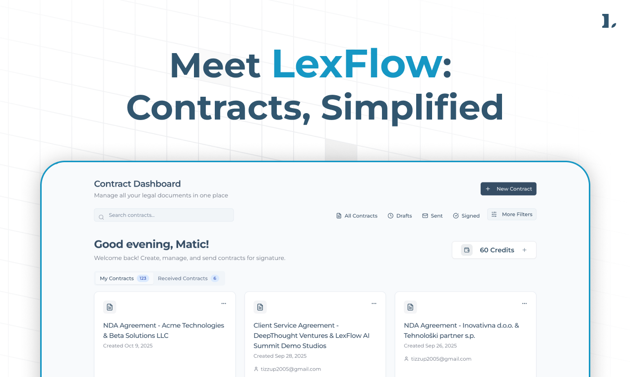 LexFlow - Main product screenshot demonstrating key features and user interface