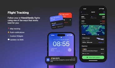 Flight Details Sharing: Effortlessly share your flight details with loved ones using handy widgets and notifications.
