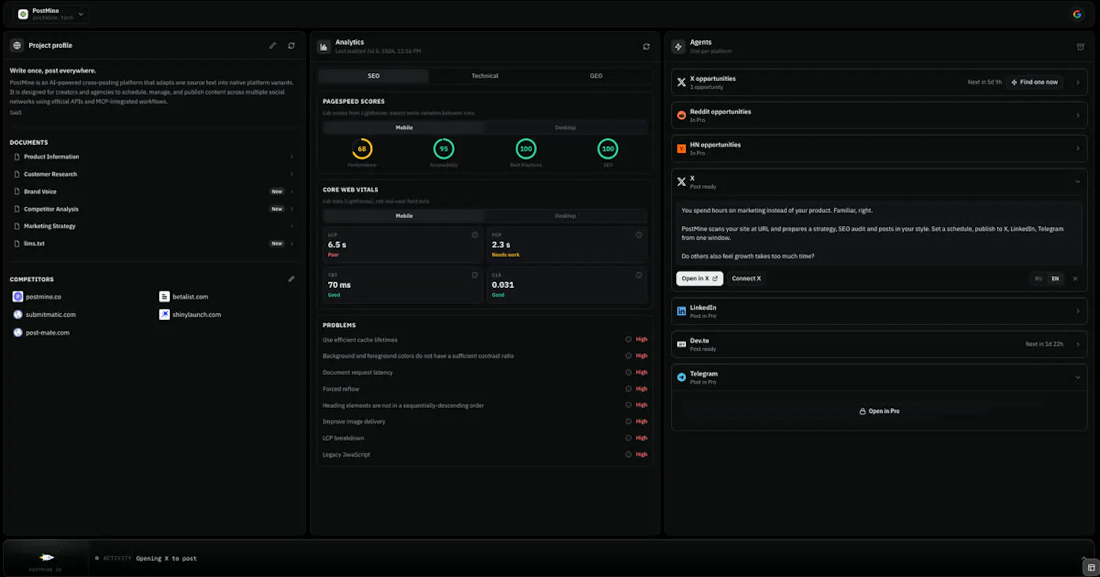 PostMine screenshot 2