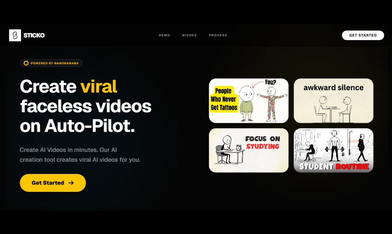 Sticko - Main product screenshot demonstrating key features and user interface