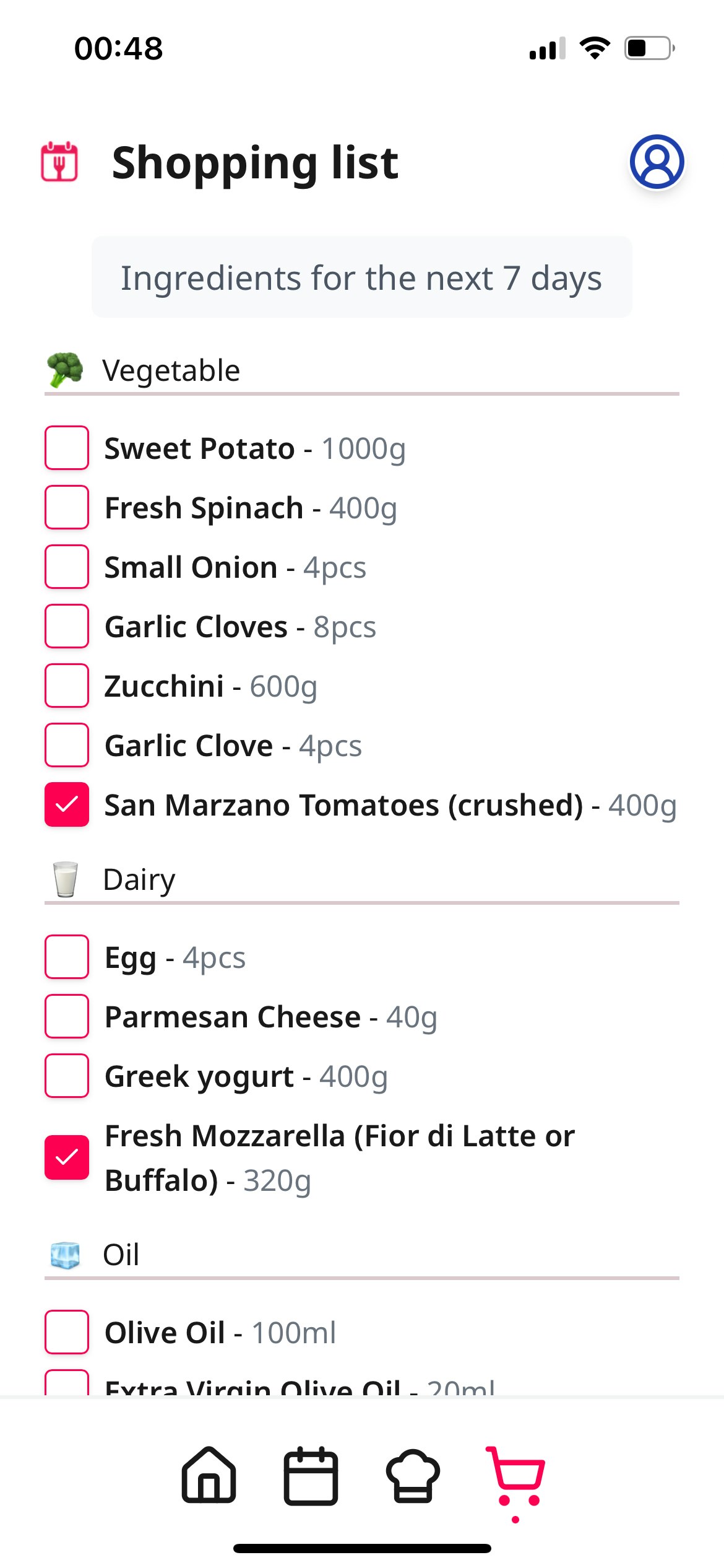 WeeklyFood.app - Cep Tarifleriniz ve Alışveriş Listeniz İçin Yapılan Yemek Planlaması medya 4