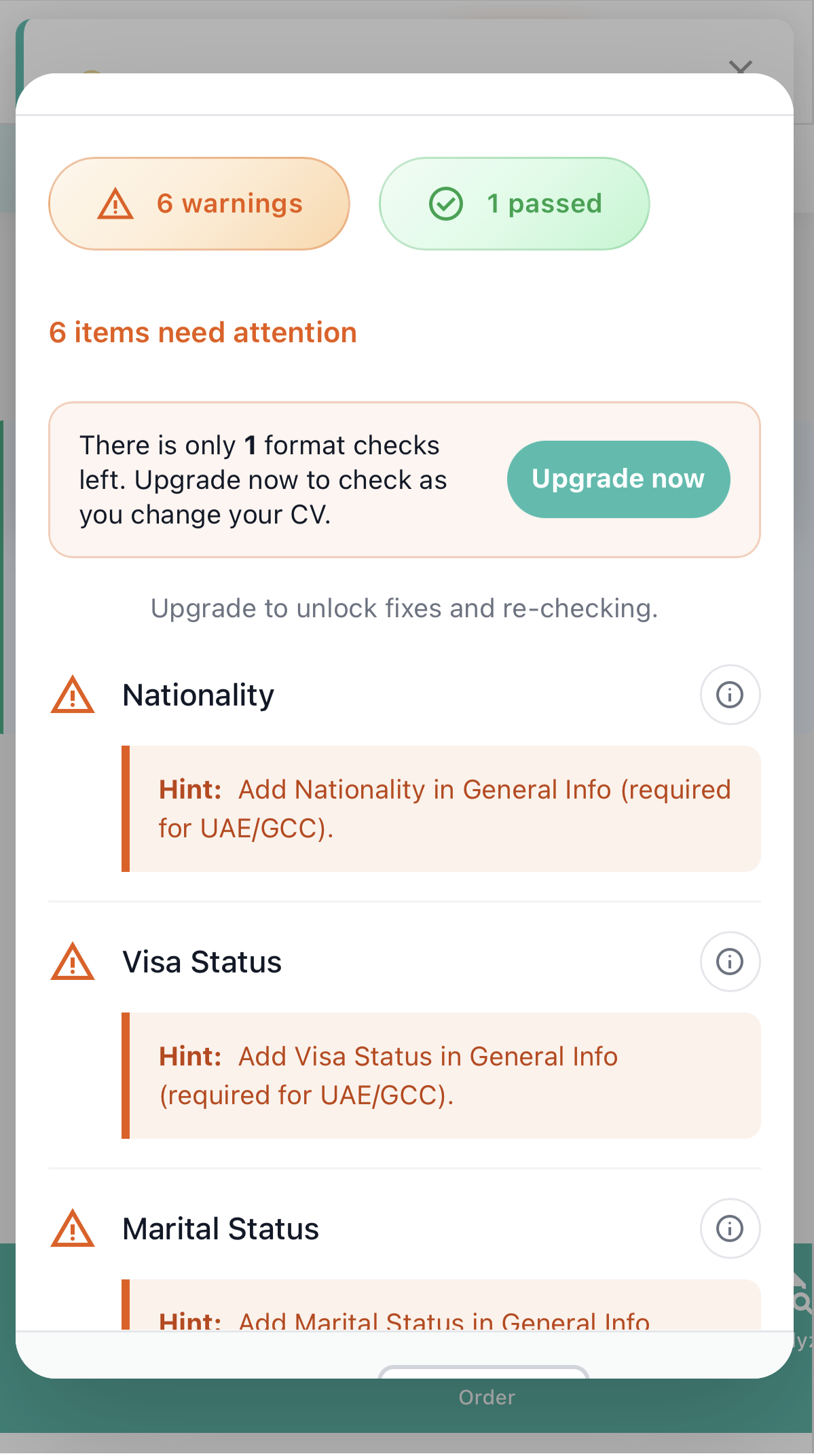 UAE CV Format Compliance Checker gallery image