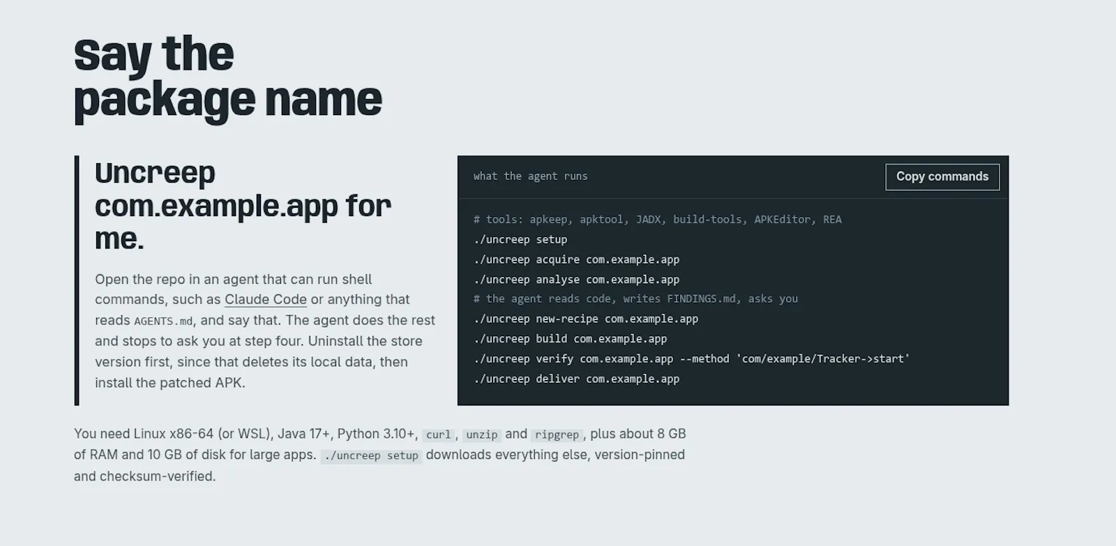 Uncreep screenshot 3