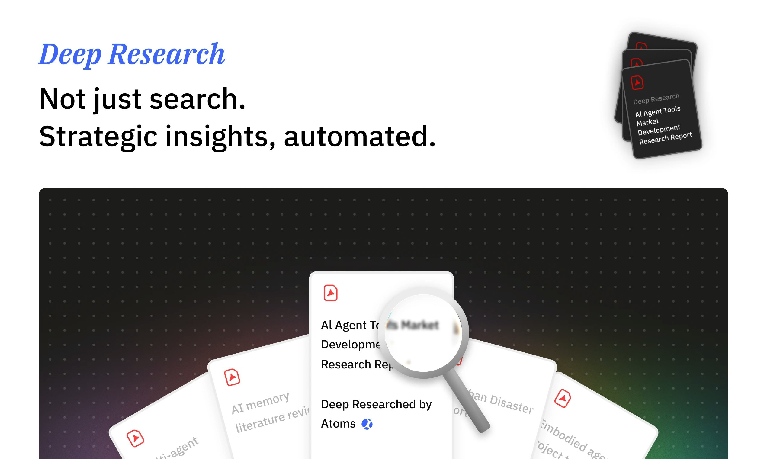 Atoms - Screenshot 3 showing product features and functionality