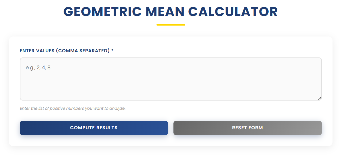 Geometric Mean Calculator | Ease Tools gallery image