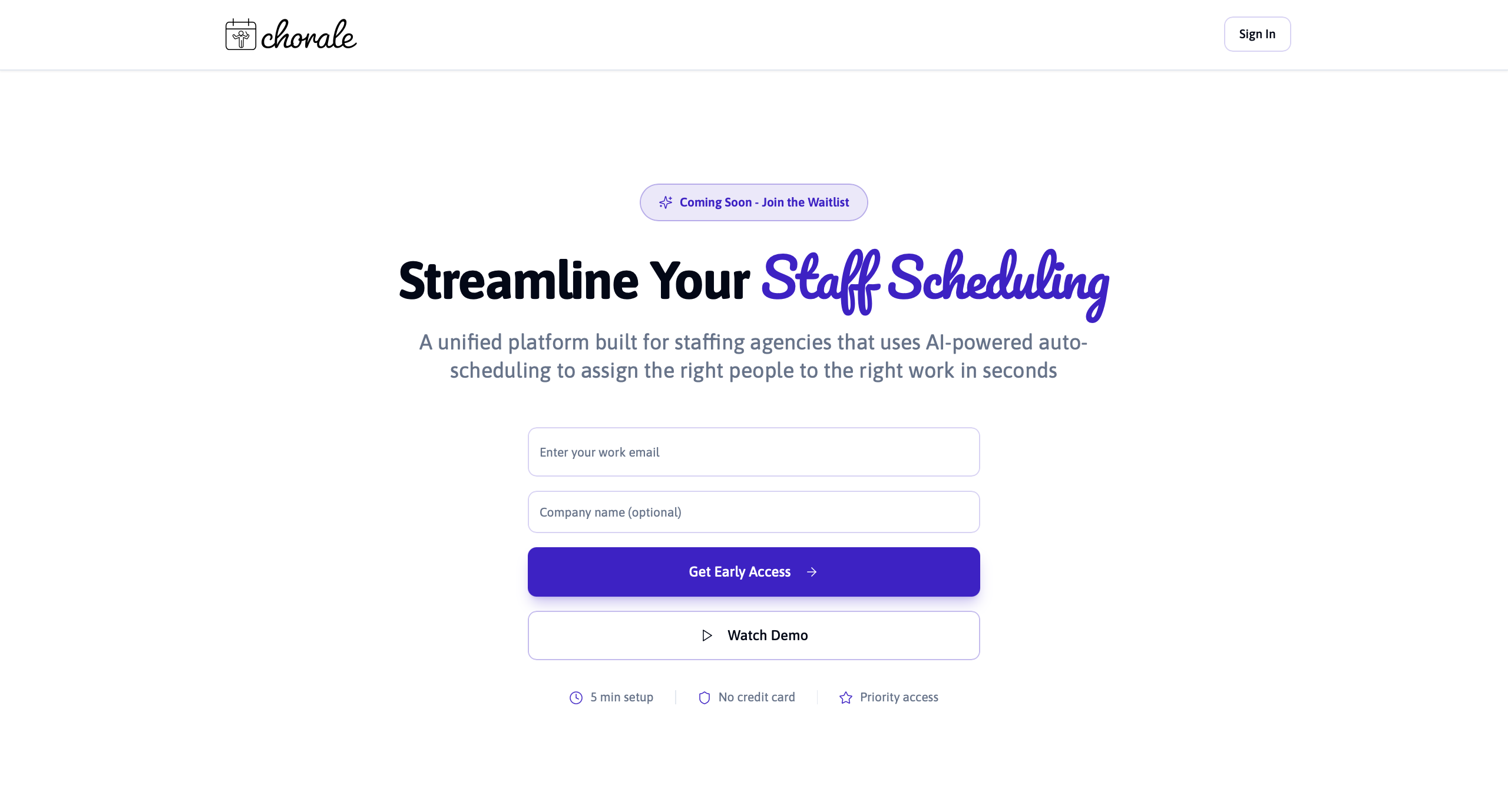 Chorale - Main product screenshot demonstrating key features and user interface