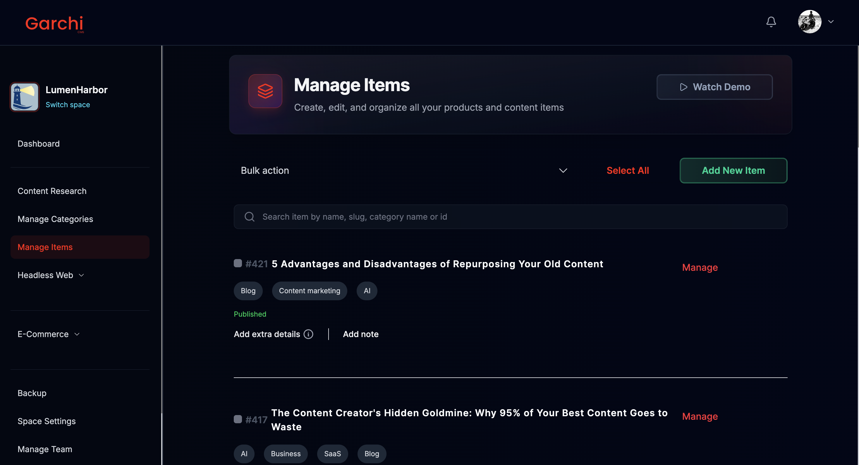 Garchi CMS gallery image