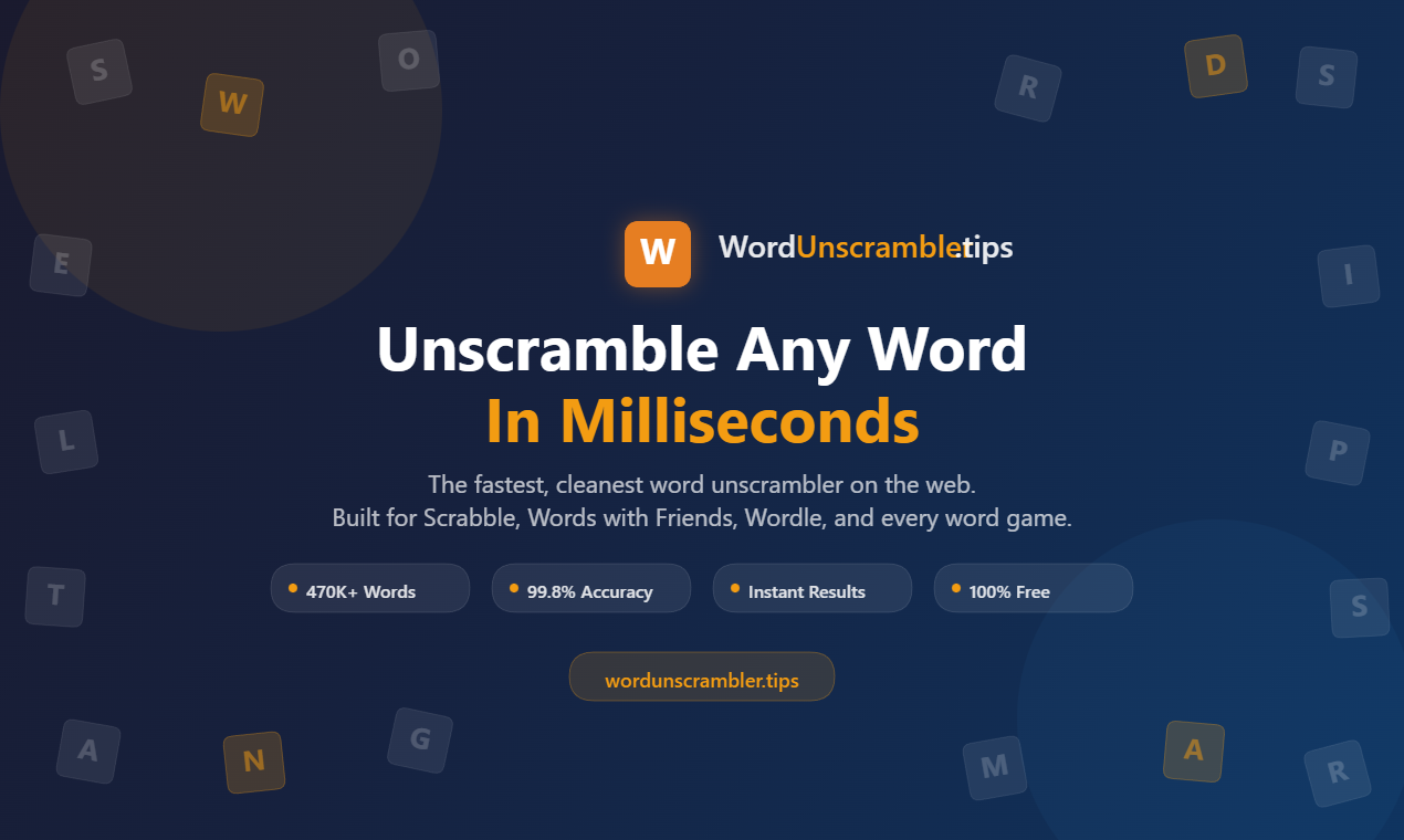Word Unscrambler Tips gallery image