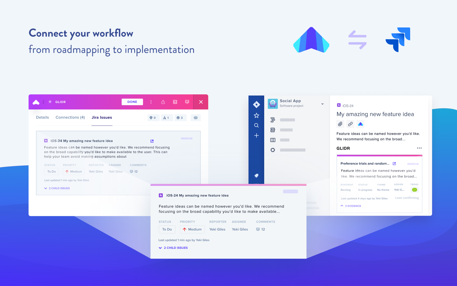 GLIDR <> Jira two-way integration gallery image