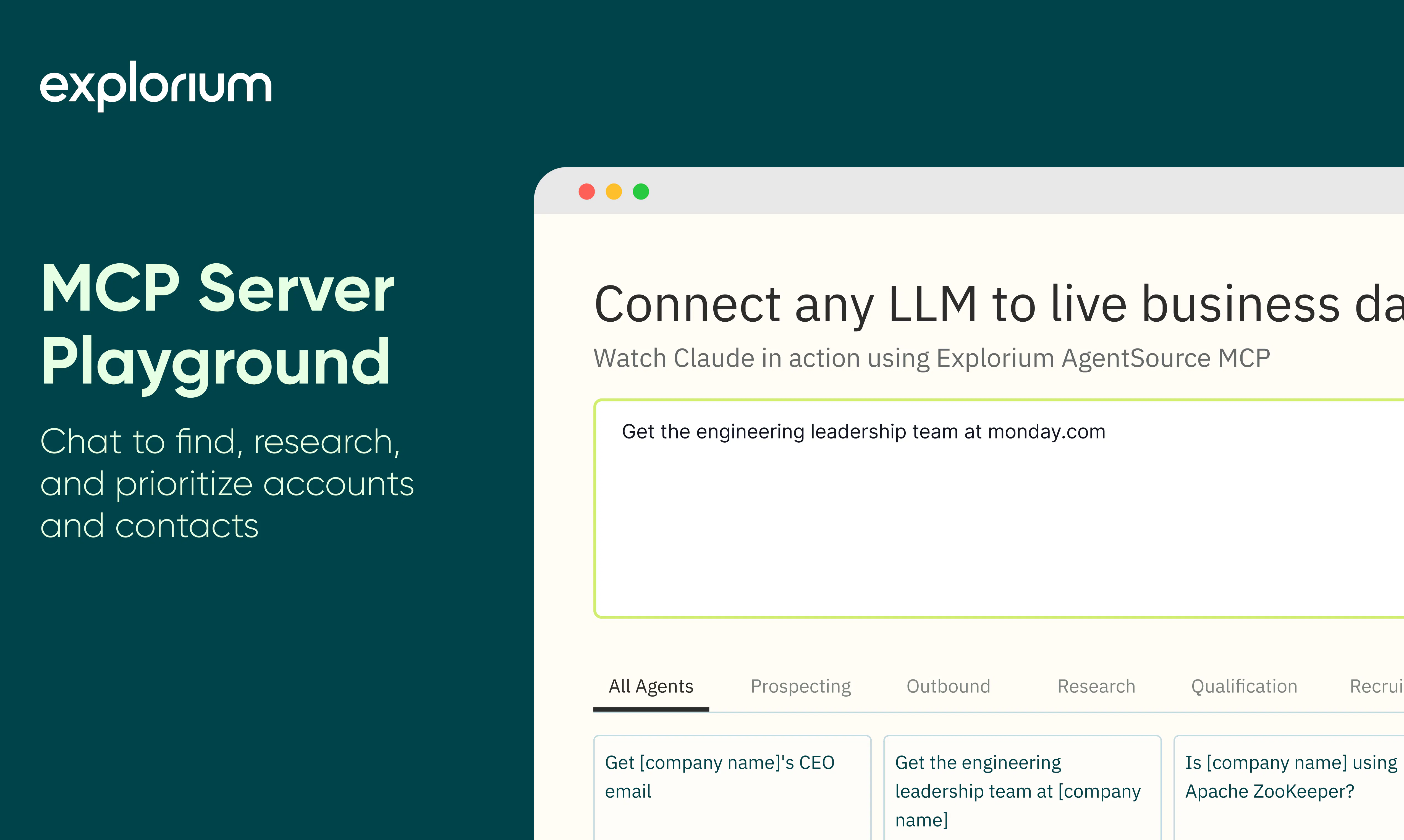 startuptile Explorium MCP-Integrate B2B data to any LLM in minutes
