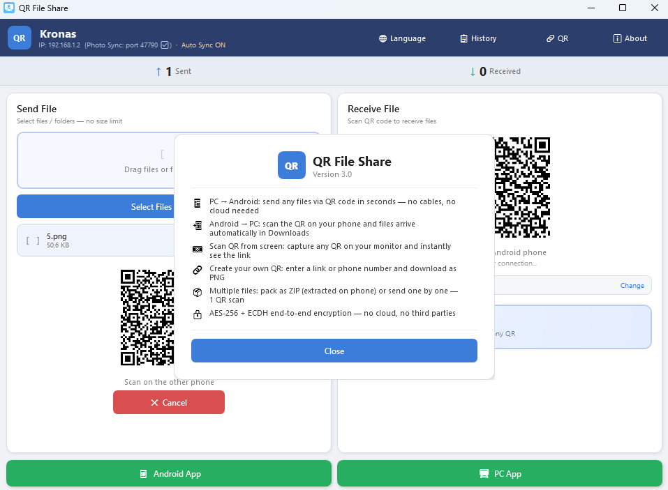 QR File Share gallery image