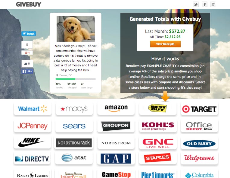Givebuy for crowdfunding & non-profits media 1