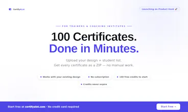 CertifyALot: Bulk Certificate Generator gallery image