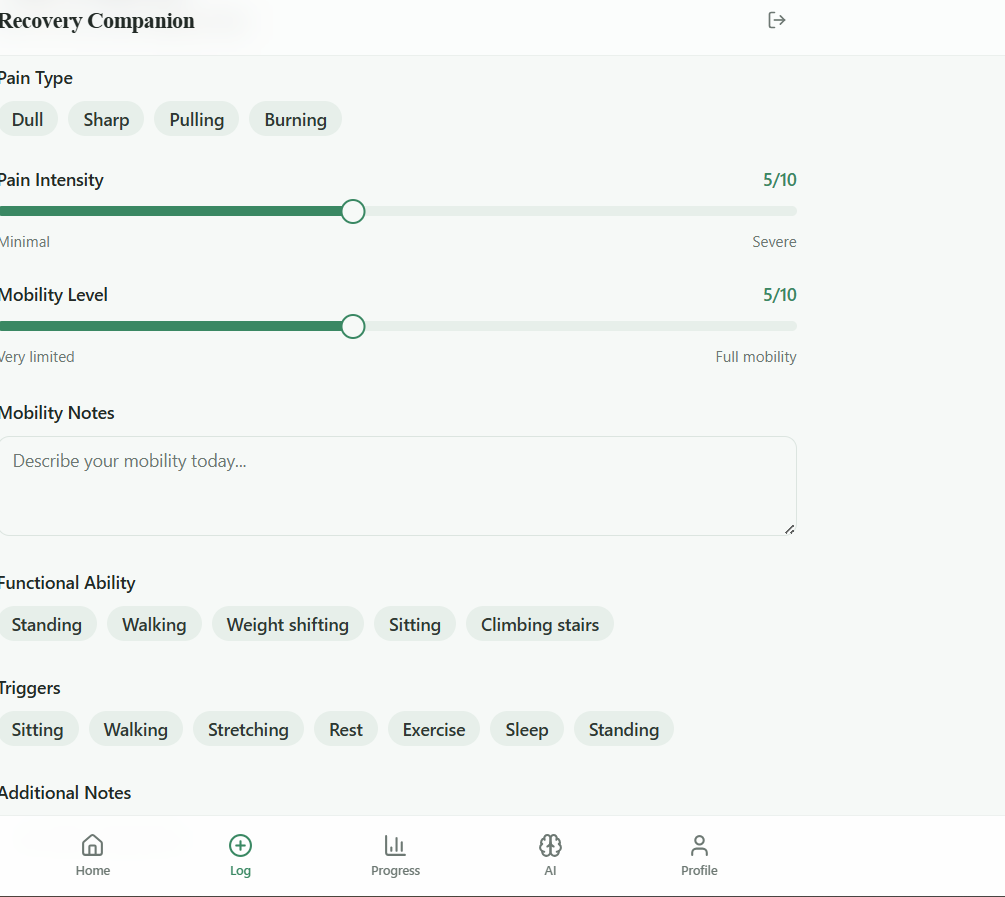 Recovery Companion - Screenshot 3 showing product features and functionality