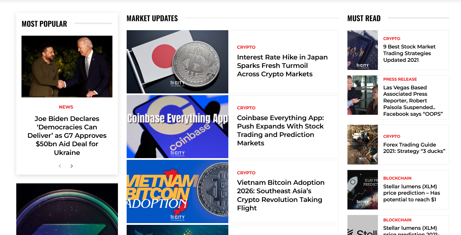 City Telegraph - Screenshot 2 showing product features and functionality