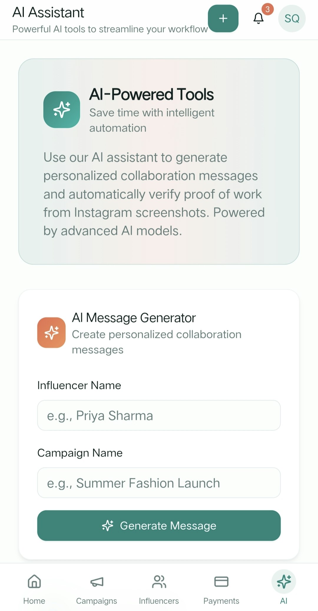 Influtrack  - Screenshot 4 showing product features and functionality