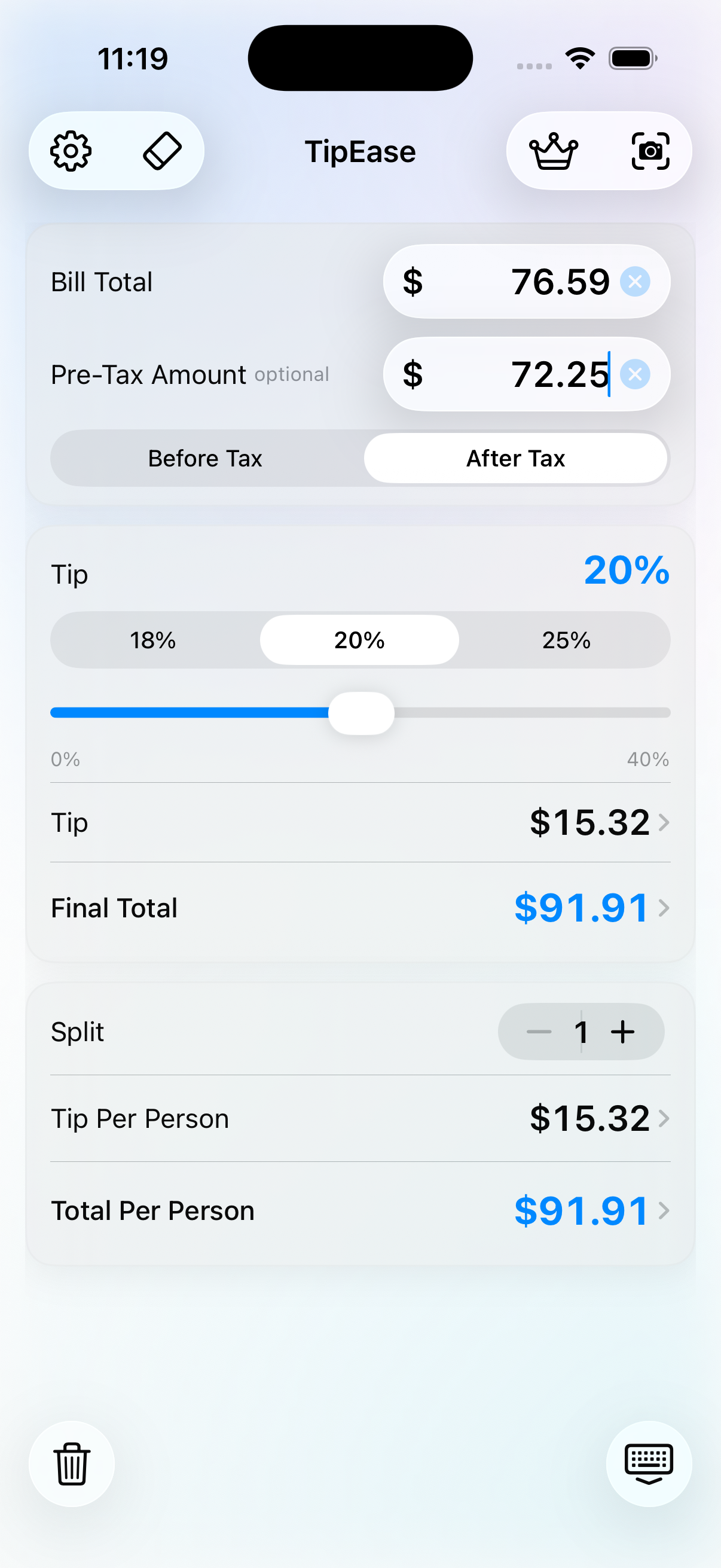 TipEase Calculator gallery image