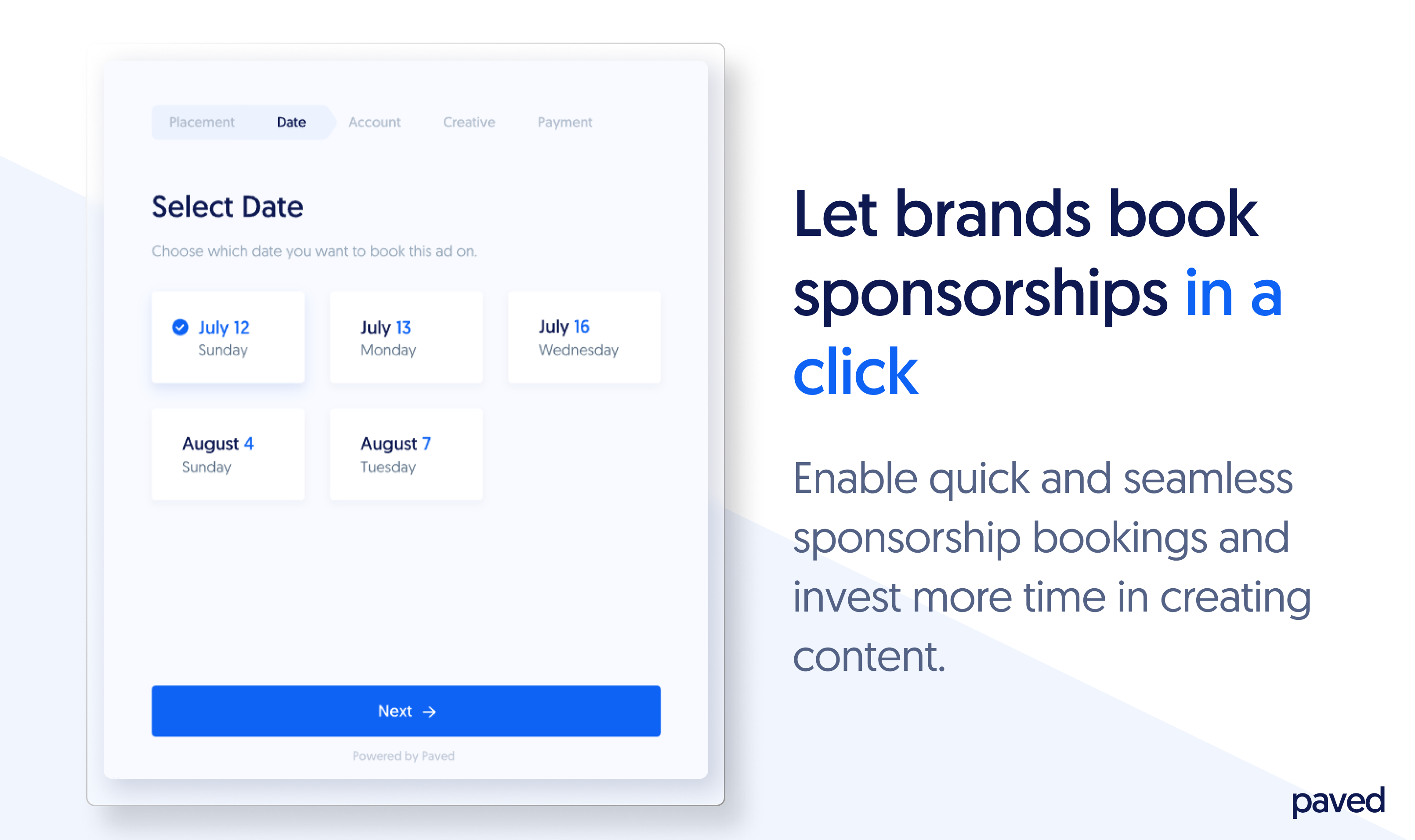 startuptile Booker by Paved-Automate newsletter sponsorships directly from your website