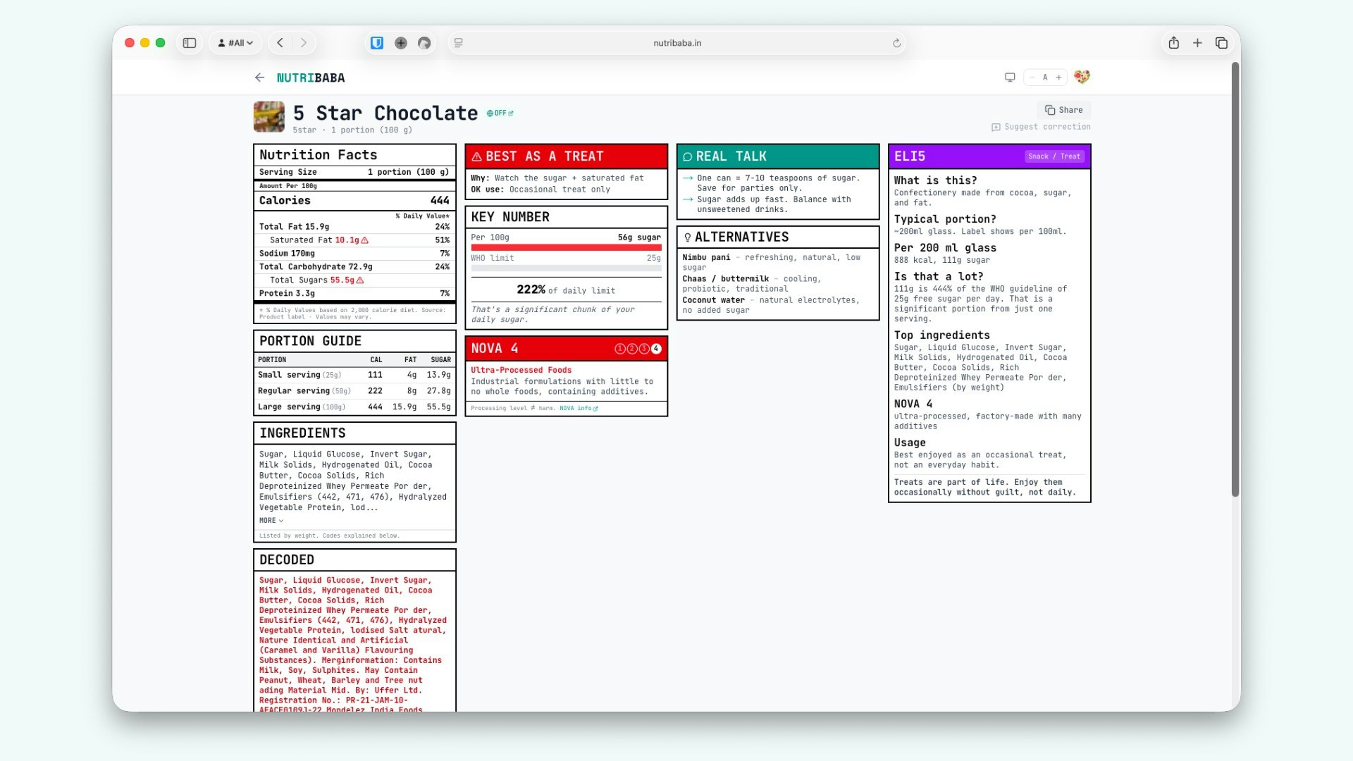 Nutribaba - Screenshot 3 showing product features and functionality