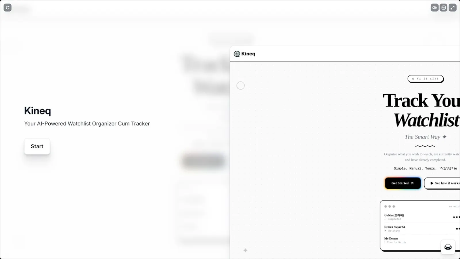 Kineq screenshot 1 (video preview)