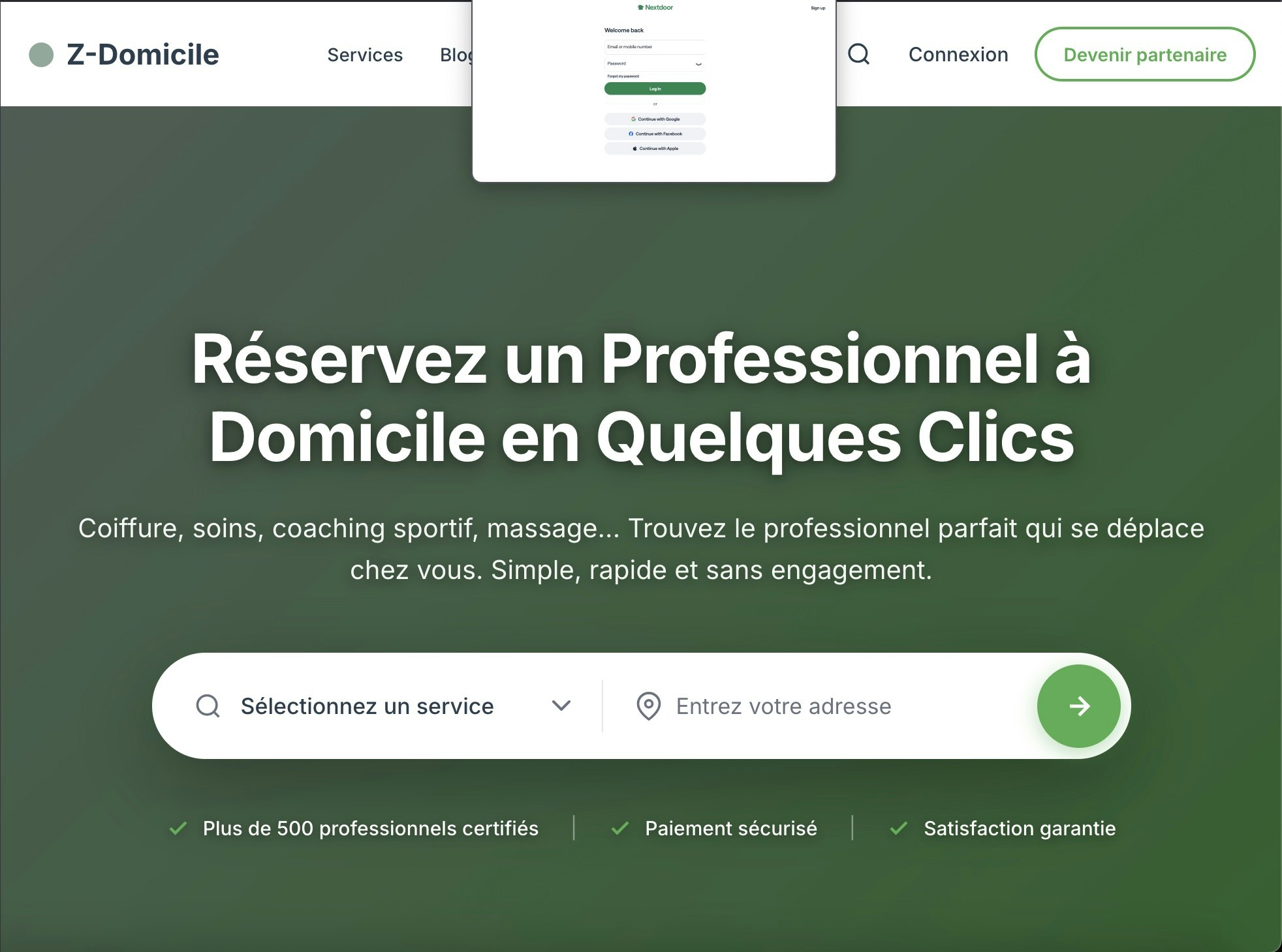 Z-Domicile - Main product screenshot demonstrating key features and user interface