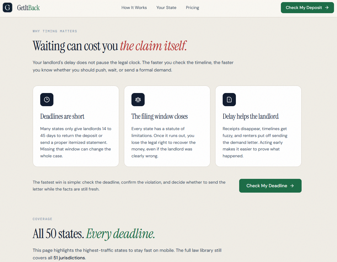 GetItBack - Security Deposit Checker gallery image