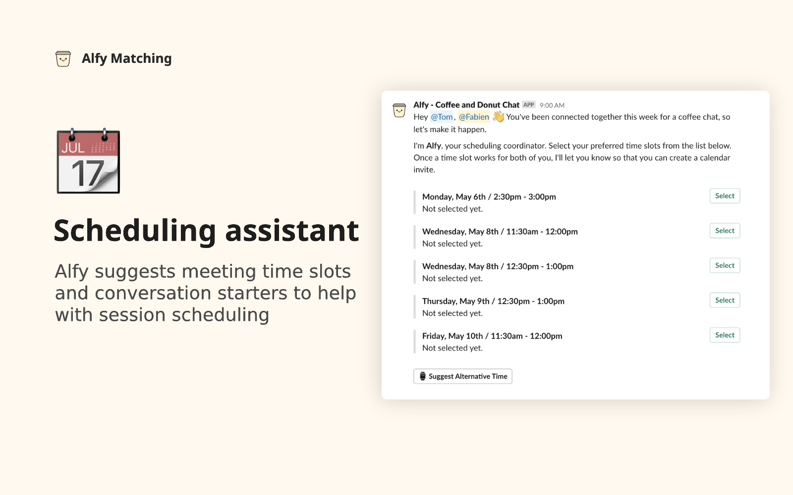 อัลฟ่า - แอพกาแฟแบบสุ่มสำหรับ Slack media 2